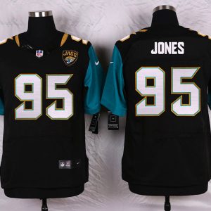 Nike Jacksonville Jaguars #95 Jones Black Elite Jersey