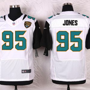Nike Jacksonville Jaguars #95 Jones White Elite Jersey