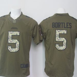 NFL Jacksonville Jaguars #5 Bortles Salute for Service Green Jersey