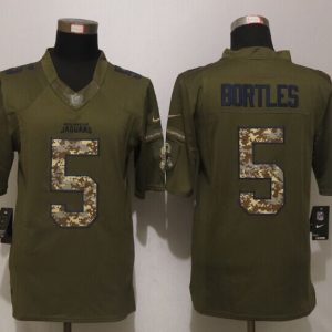 Nike Jacksonville Jaguars 5 Bortles Green Salute To Service Limited Jersey