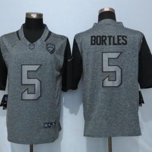 Nike Jacksonville Jaguars 5 Bortles Gray Mens Stitched Gridiron Gray Limited Jersey