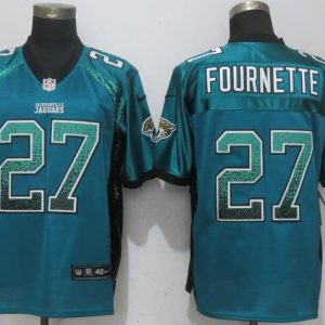 Nike Jacksonville Jaguars #27 Fournette Drift Fashion Green Elite Jersey