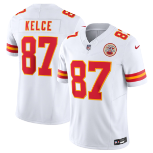 Men??s Kansas City Chiefs Chiefs #87 Travis Kelce White 2023 F.U.S.E. Color Rush Limited Jersey