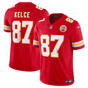 Men??s Kansas City Chiefs Chiefs #87 Travis Kelce Red 2023 F.U.S.E. Color Rush Limited Jersey