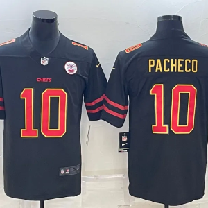 Men's Kansas City Chiefs #10 Isiah Pacheco Black Red Gold Vapor Untouchable Limited Jersey