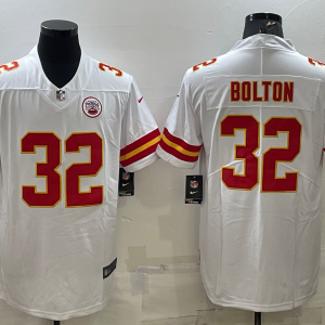 Men's Kansas City Chiefs Chiefs #32 Bolton White Vapor Untouchable Limited Jersey