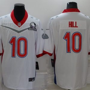 Men's Kansas City Chiefs Chiefs #10 Hill 2022 White Pro Bowl Jersey
