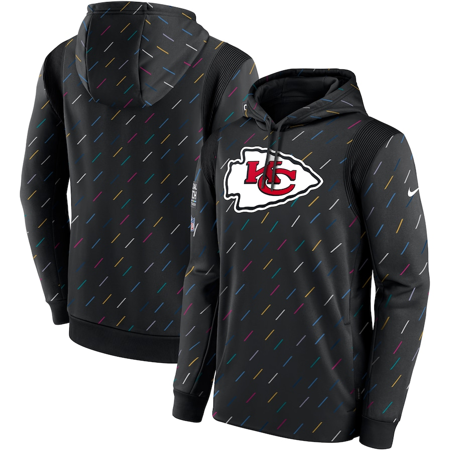 Men's Kansas City Chiefs Chiefs 2021 Charcoal Crucial Catch Therma Pullover Hoodie