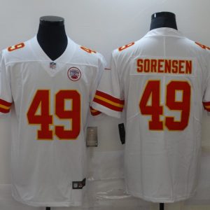 Men's Kansas City Chiefs Chiefs #49 Sorensen White Vapor Untouchable Limited Jersey