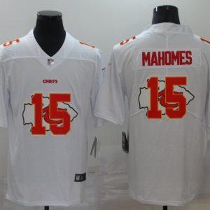 Men's Kansas City Chiefs Chiefs #15 Patrick Mahomes White Shadow Logo Limited Jersey