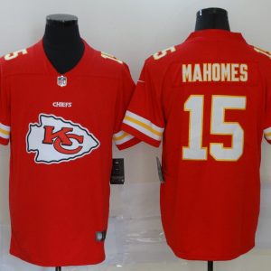 Men's Kansas City Chiefs Chiefs #15 Patrick Mahomes Red Team Big Logo Number Vapor Untouchable Limited Jersey