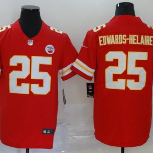 Men's Kansas City Chiefs #25 Edwards-Helaire Red Vapor Untouchable Limited Jersey