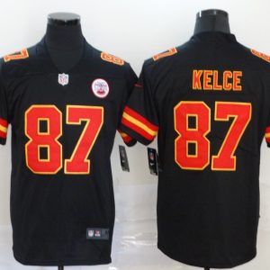 NFL Kansas City Chiefs Chiefs #87 Kelce Black Vapor Untouchable Limited Jersey