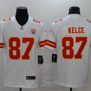 Men's Kansas City Chiefs Chiefs #87 Kelce White Vapor Untouchable Limited Jersey