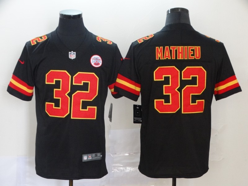 Men's Kansas City Chiefs Chiefs #32 Tyrann Mathieu Black Color Rush Limited Jersey