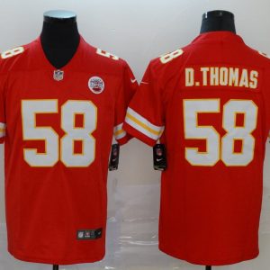 NFL Kansas City Chiefs Chiefs #58 D.Thomas Red Vapor Untouchable Limited Jersey
