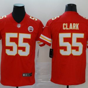 Men's Kansas City Chiefs #55 Frank Clark Red Vapor Untouchable Limited Jersey