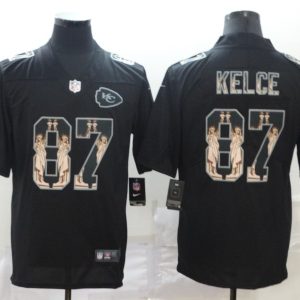 Men's Kansas City Chiefs Chiefs #87 Travis Kelce 2019 Black Statue Of Liberty Limited Jersey