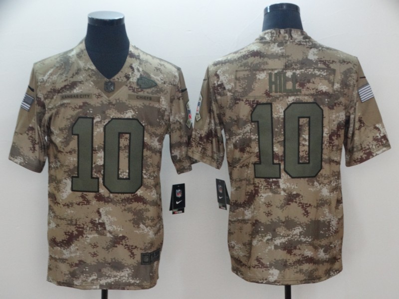 Nike Kansas City Chiefs Chiefs #10 Hill Camo Salute to Service Retired Player Limited Jersey