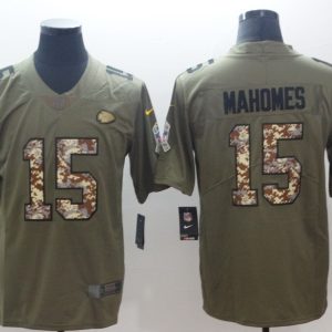 Nike 2018 Kansas City Chiefs #15 Mahomes Salute to Service Vapor Limited Jersey