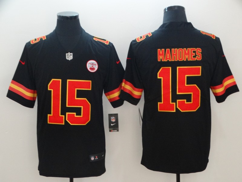 NFL Kansas City Chiefs Chiefs #15 Mahomes II Black Vapor Untouchable Color Rush Limited Player Jersey
