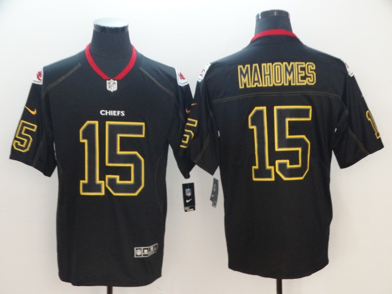 Nike 2018 Kansas City Chiefs Chiefs #15 Mahomes II Lights Out Black Color Rush Limited Jersey