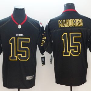 Nike 2018 Kansas City Chiefs #15 Mahomes II Lights Out Black Color Rush Limited Jersey