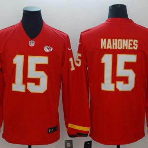 Men's Kansas City Chiefs Chiefs #15 Mahomes II Teams Nike Therma Long Sleeve Jersey