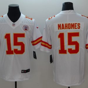 Nike Kansas City Chiefs #15 Patrick Mahomes II White Vapor Untouchable Limited Men Jersey