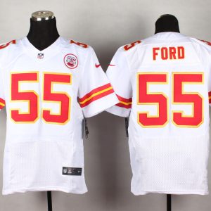 Nike Kansas City chiefs #55 Ford White Elite Jersey