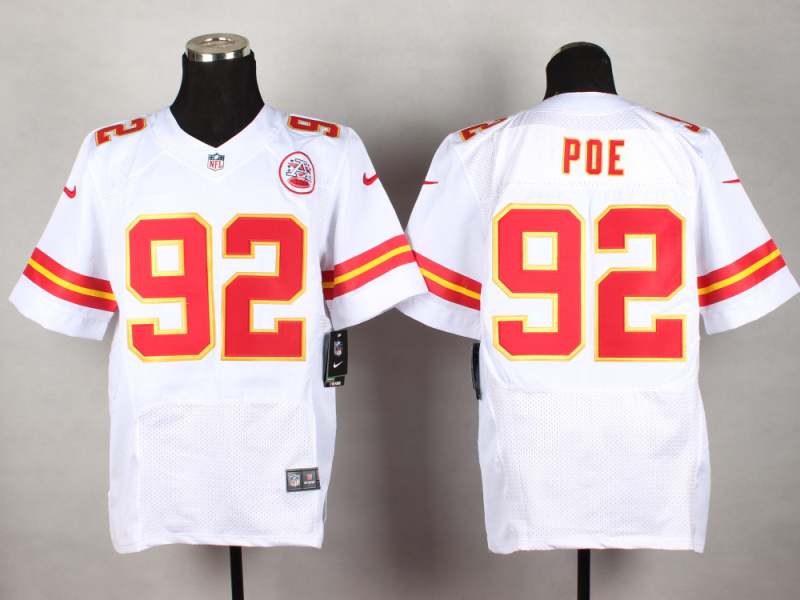 Nike Kansas City Chiefs Chiefs #90 Poe White Elite Jersey