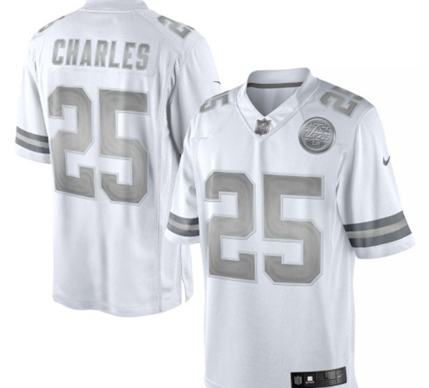 NFL Kansas City Chiefs Chiefs #25 Charles Platinum Jersey