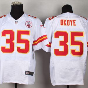 Nike Kansas City Chiefs Chiefs #35 Okoye White Elite Jersey