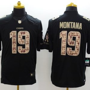 New Kansas City Chiefs #19 Montana Black NFL Limited Salute to Service Jersey
