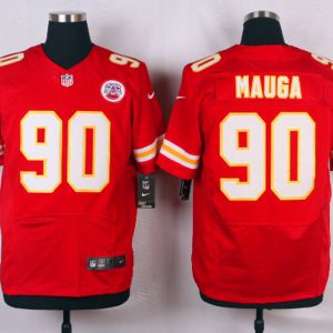 Nike Kansas City Chiefs #90 Mauga Red Elite Jersey