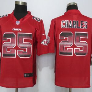 2015 New  Nike Kansas City Chiefs 25 Charles Red Strobe Limited Jersey