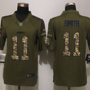 New Nike Kansas City Chiefs Chiefs 11 Green Salute To Service Limited Jersey