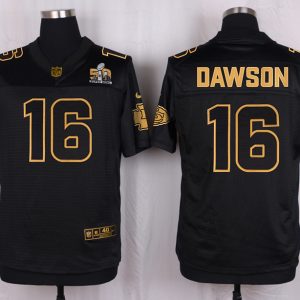 Mens Kansas City Chiefs Chiefs #16 Dawson Pro Line Black Gold Collection Jersey
