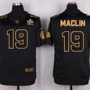 Mens Kansas City Chiefs #19 Maclin Pro Line Black Gold Collection Jersey