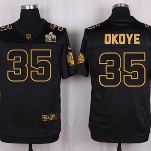 Mens Kansas City Chiefs Chiefs #35 Okoye Pro Line Black Gold Collection Jersey