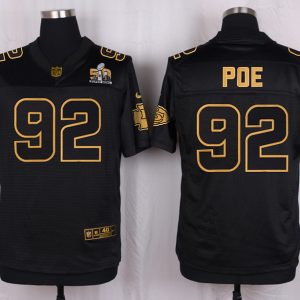 Mens Kansas City Chiefs Chiefs #92 Poe Pro Line Black Gold Collection Jersey