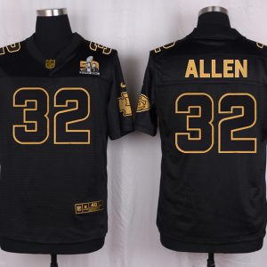 Mens Kansas City Chiefs Chiefs #32 Allen Pro Line Black Gold Collection Jersey