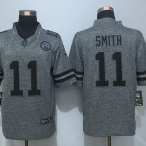 New Nike Kansas City Chiefs Chiefs #11 Smith Gray Mens Stitched Gridiron Gray Limited Jersey