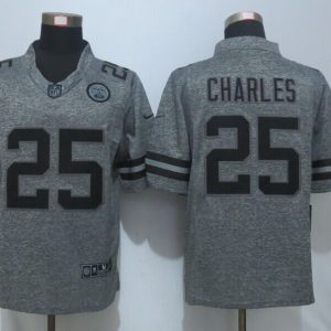 New Nike Kansas City Chiefs #25 Charles Gray Mens Stitched Gridiron Gray Limited Jersey