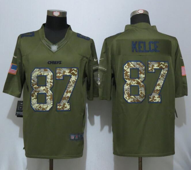 New Nike Kansas City Chiefs Chiefs 87 Kelce Salute To Service Limited Jersey