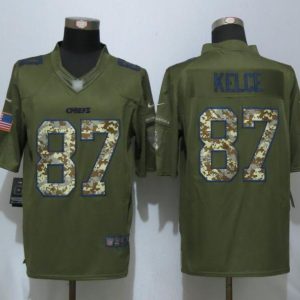 New Nike Kansas City Chiefs 87 Kelce Salute To Service Limited Jersey