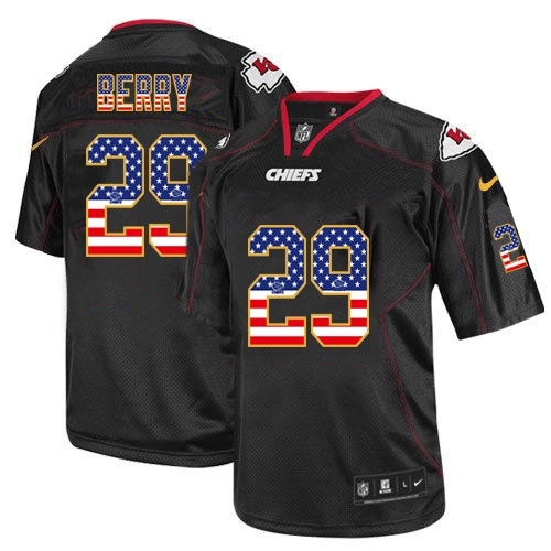 NFL Kansas City Chiefs Chiefs #29 Berry USA Flag Jersey