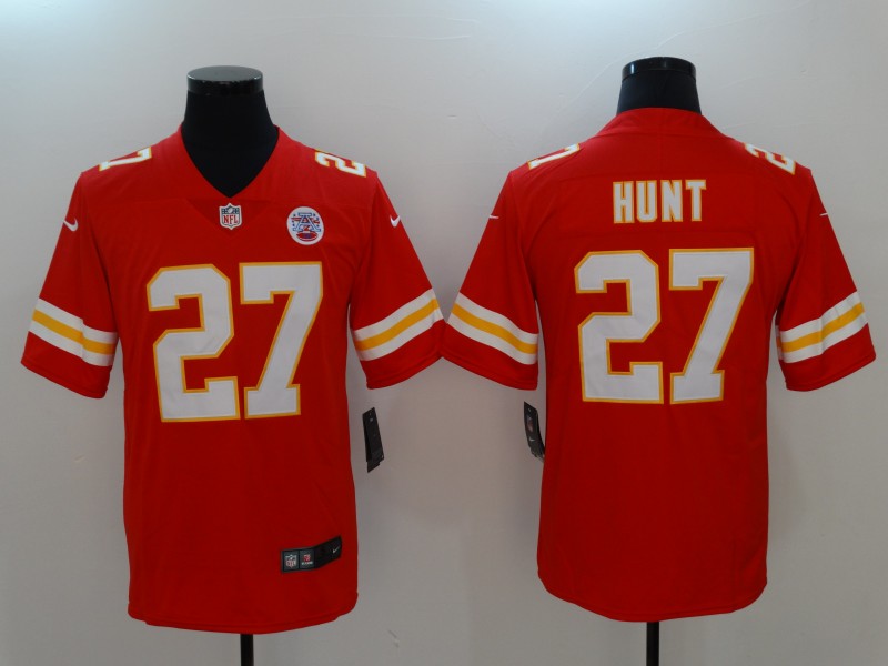 NFL Kansas City Chiefs Chiefs #27 Hunt Red Vapor Limited Jersey