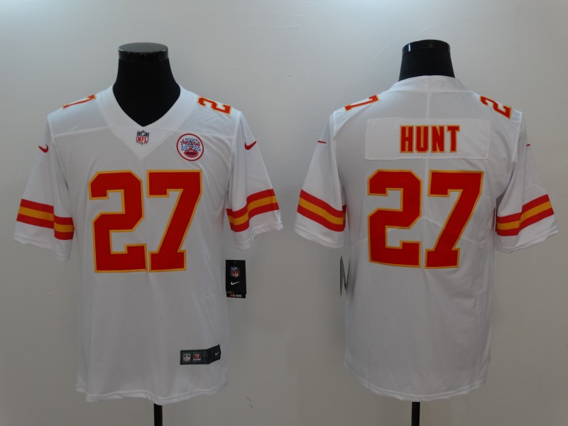 NFL Kansas City Chiefs Chiefs #27 Hunt White Vapor Limited Jersey