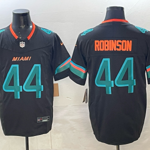 Men's Miami Dolphins #44 Robinson Black 2025 F.U.S.E. ??Rivalries?? Vapor Limited Jersey